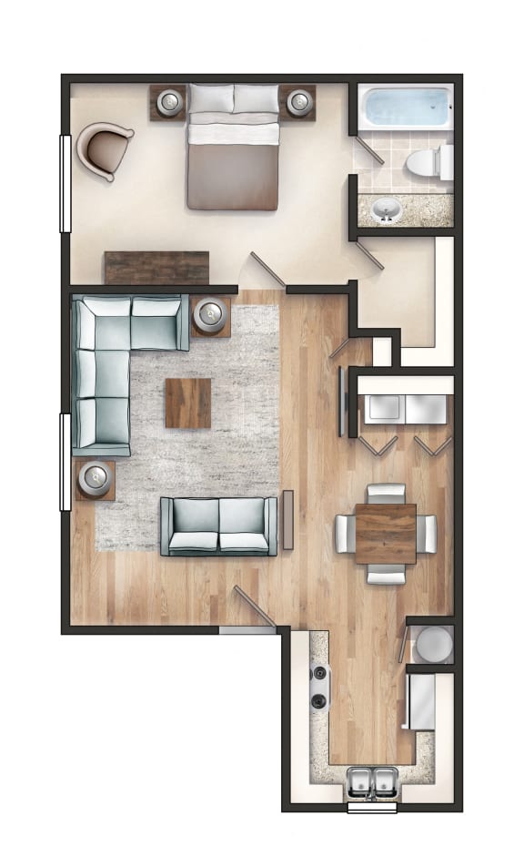 Floor Plans of Carondolet Apartments in Mobile, AL